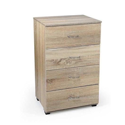 GAIA CASSETTIERA A 4 CASSETTI 50 X 40 X 83 CM IN COLORE ROVERE