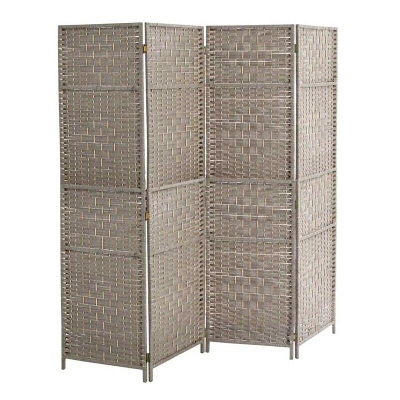 SEPARÈ IN LEGNO CON 4 PANNELLI DA 180 X 180 COLORE GRIGIO