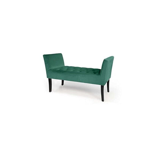 PANCA IN VELLUTO CON GAMBE NERE 110 X 40 X 60 CM IN COLORE VERDE