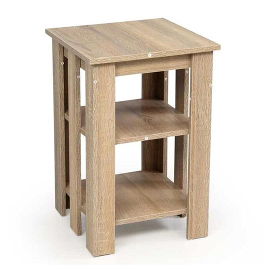 GAIA TAVOLINO BASSO DA CAFFÈ REALIZZATO IN LEGNO 40 X 40 X 60 CM COLORE ROVERE