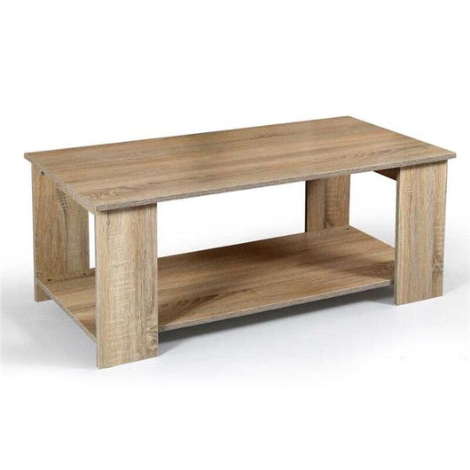 GAIA TAVOLINO DA CAFFÈ CON 2 RIPIANI 100 X 50 X 40 CM IN COLORE ROVERE