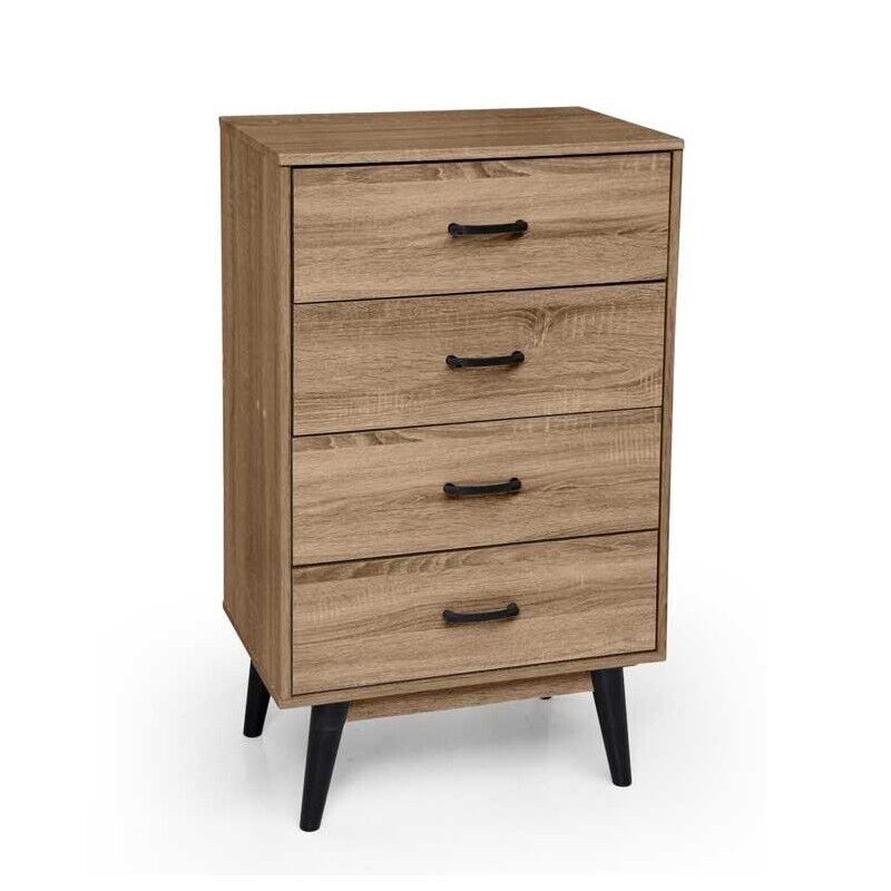 ARES CASSETTIERA A 4 CASSETTI IN LEGNO 60 X 40 X 99 CM COLORE NOCE