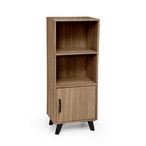 ARES MOBILE ALTO IN LEGNO CON RIPIANO E ANTA 40 X 30 X 97 CM NOCE