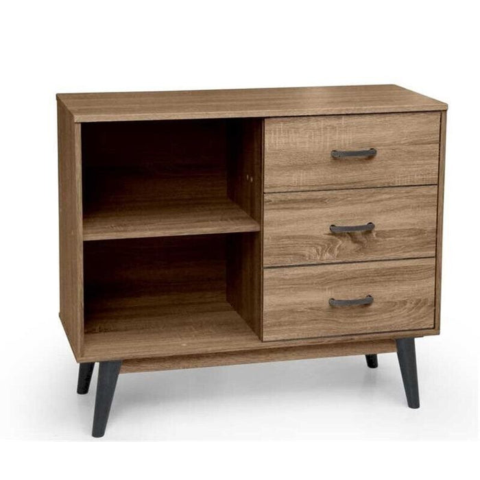 ARES MOBILE IN LEGNO CON 3 CASSETTI E 2 VANI 94 X 38 X 80 CM COLORE NOCE