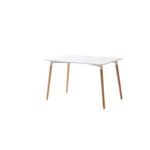 BOGOTÀ TAVOLO IN LEGNO 120 X 80 X 74 TOP BIANCO E GAMBE LEGNO