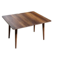 TAVOLO ALLUNGABILE CON FINITURA EFFETTO LEGNO NOCE 120 X 100 X 75 CM