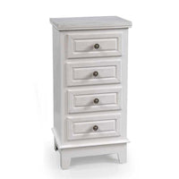 PERLA CASSETTIERA A 4 CASSETTI 40 X 30 X 79 CM COLORE BIANCO