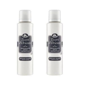 SET 2 CONFEZIONI TESORI D'ORIENTE DEODORANTE SPRAY MUSCHIO BIANCO DA 150 ML