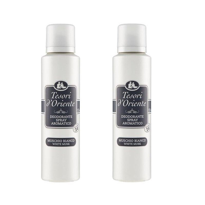 SET 2 CONFEZIONI TESORI D'ORIENTE DEODORANTE SPRAY MUSCHIO BIANCO DA 150 ML