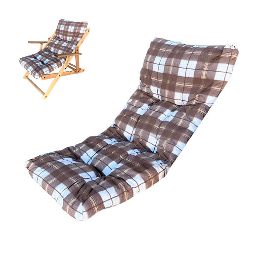 Marvin Cuscino Per Poltrona Sedia Sdraio Relax Giardino Esterno Tessuto In Legno Imbottito Reclinabile Pieghevol Marrone