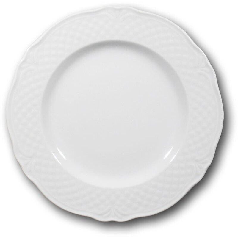 6 PIATTI MALAGA PIANO IN CERAMICA 26CM BIANCO