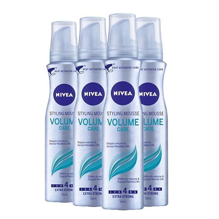SET 4 CONFEZIONI DI NIVEA SPUMA STYLING CAPELLI 150ML VOLUME