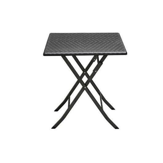 LEVANTE CAMPING TAVOLO IN POLYRATTAN PIEGHEVOLE 61 X 61 X H 73 CM NERO