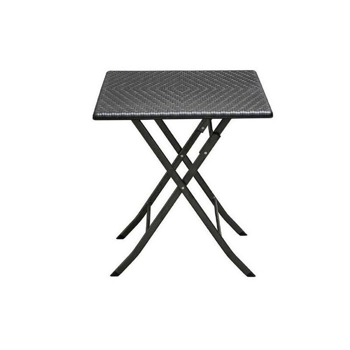 LEVANTE CAMPING TAVOLO IN POLYRATTAN PIEGHEVOLE 61 X 61 X H 73 CM NERO