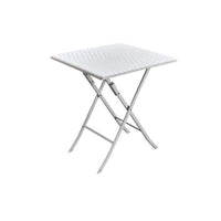 LEVANTE CAMPING TAVOLO IN POLYRATTAN PIEGHEVOLE 61 X 61 X H 73 CM BIANCO