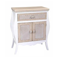 MOBILE CHARM CON CASSETTO E 2 ANTE 65 X 34 X 77 CM COLORE BIANCO E CREMA