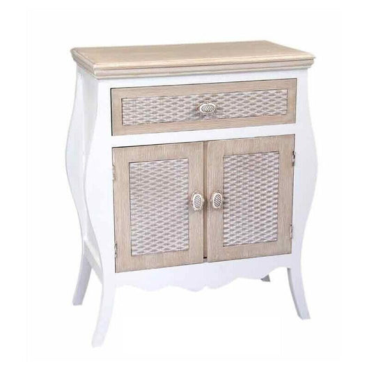 MOBILE CHARM CON CASSETTO E 2 ANTE 65 X 34 X 77 CM COLORE BIANCO E CREMA