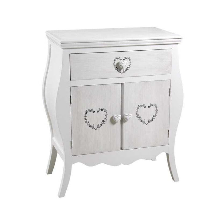 VINCY MOBILE CON ANTE E CASSETTO 65 X 35 X 76 CM BIANCO