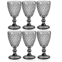 SET 6 CALICI DIAMANTE DA 210 CC IN COLORE GRIGIO