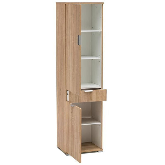 ARMADIO CON 2 ANTE E 1 CASSETTO NATURALE 45 X 38 X H174 CM