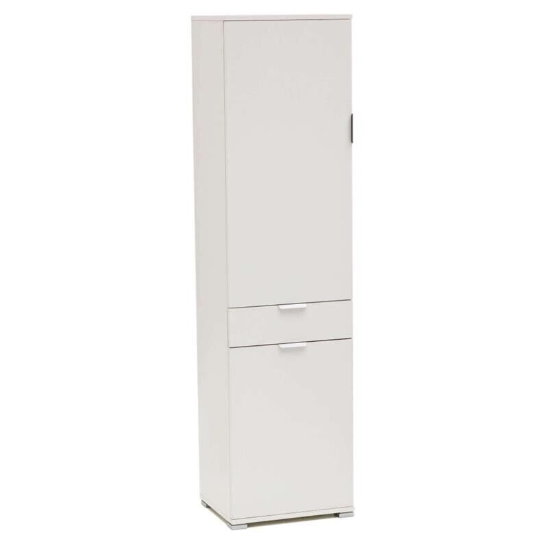 ARMADIO BASIC CON 2 ANTE E 1 CASSETTO BIANCO 45 X 38 X H174 CM