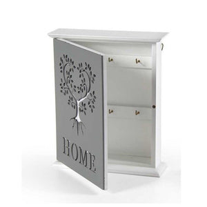 CASETTA PORTACHIAVI IN LEGNO 20X6X24 CM CON DECORO ASSORTITO