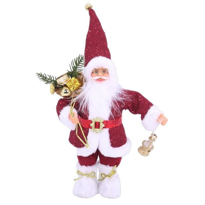 MAURY'S PUPAZZO DI BABBO NATALE CON VESTITO ROSSO DA 35 CM