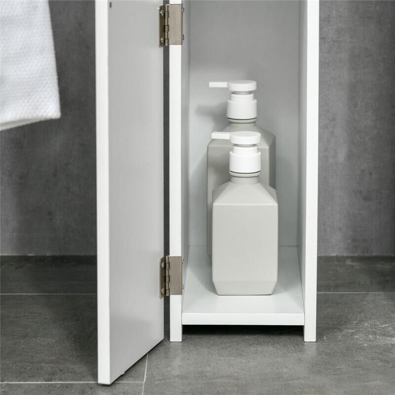 COLONNA DA BAGNO CON 2 RIPIANI E 2 ARMADIETTI 15.2X29.8X118 CM BIANCO