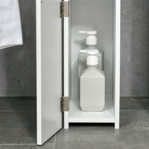 COLONNA DA BAGNO CON 2 RIPIANI E 2 ARMADIETTI 15.2X29.8X118 CM BIANCO