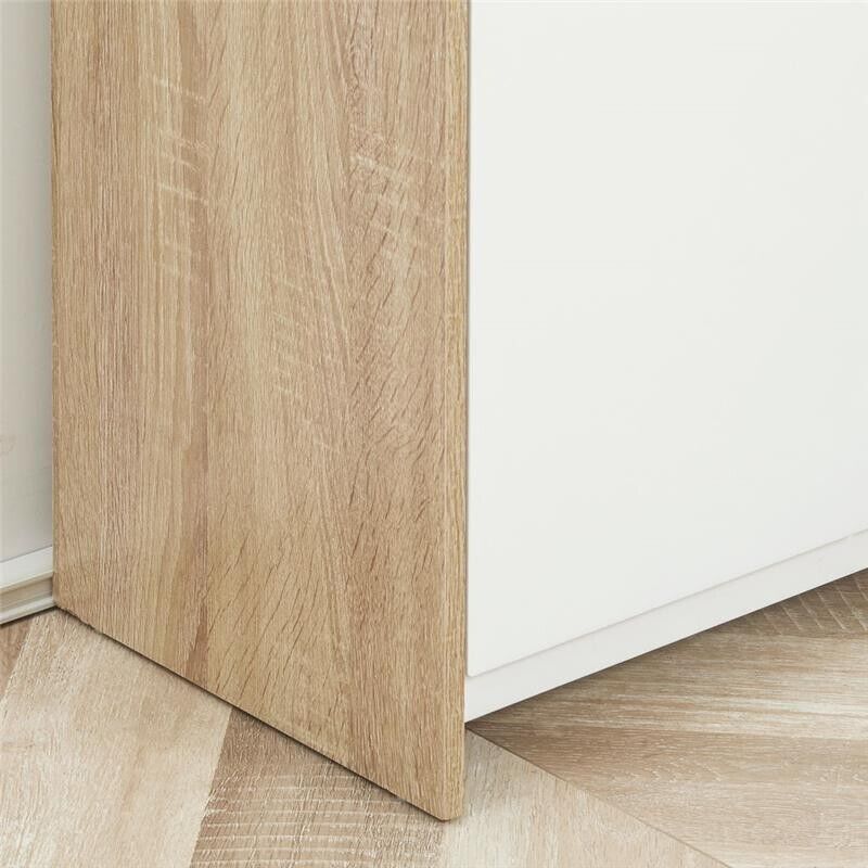 MOBILE BAGNO MULTIUSO CON ARMADIETTO E CASSETTO 60X30X90CM COLOR LEGNO E BIANCO