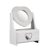 VINCY PORTAGIOIE CON SPECCHIO E CASSETTO 21 X 10 X 30 CM BIANCO