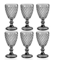 SET 6 CALICI DIAMANTE DA 260 CC IN COLORE GRIGIO