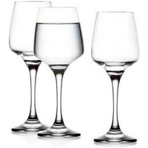 SET DIAMANTE DA 6 BICCHIERI CALICI PER ACQUA DA 300 CC