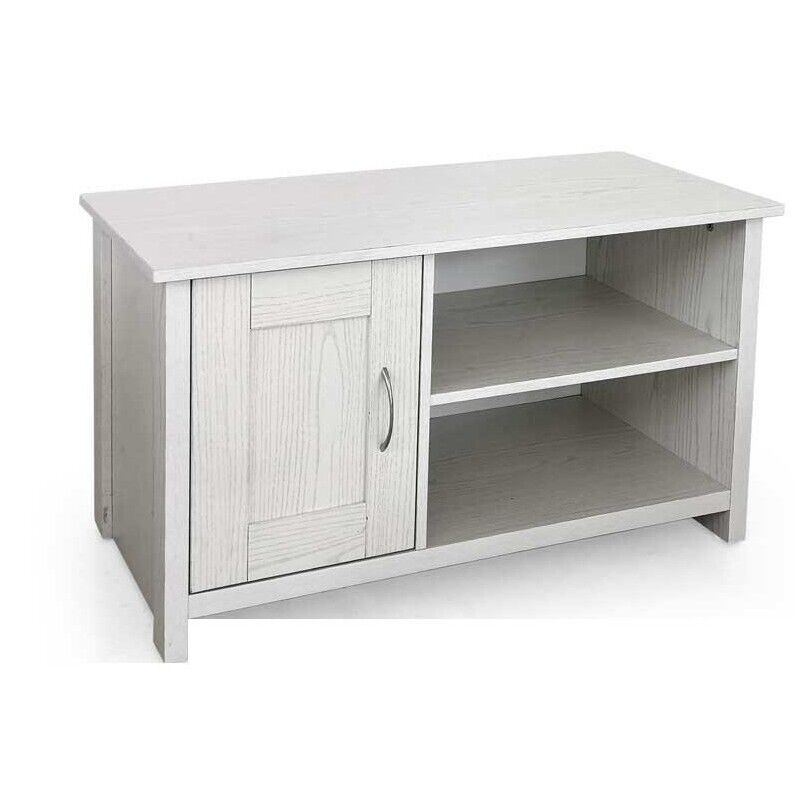MOBILE DA ARREDO BASSO ANTA E 2 VANI IN LEGNO 90 X 39 X H50 CM COLORE BIANCO