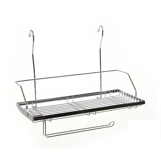 MENSOLA DA CUCINA CON PORTAROTOLO IN METALLO 40X21X32 CM