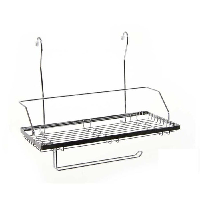 MENSOLA DA CUCINA CON PORTAROTOLO IN METALLO 40X21X32 CM