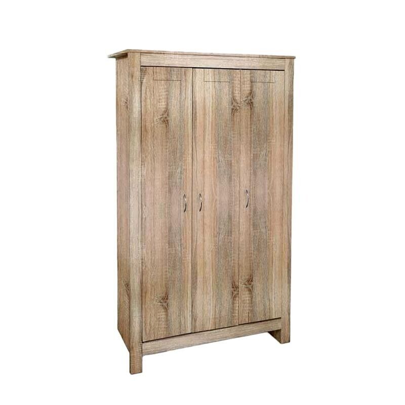 ARMADIO DA ARREDO CON 3 ANTE 109X52X180 CM COLORE ROVERE