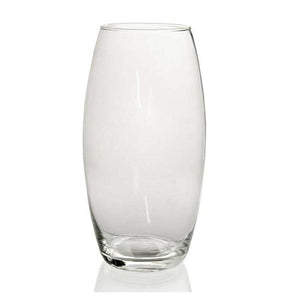 VASO DA ARREDO IN VETRO OVALE 12X37CM TRASPARENTE