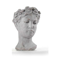 VASO TESTA DI MORO A DONNA 19X18X27 CM IN COLORE BIANCO