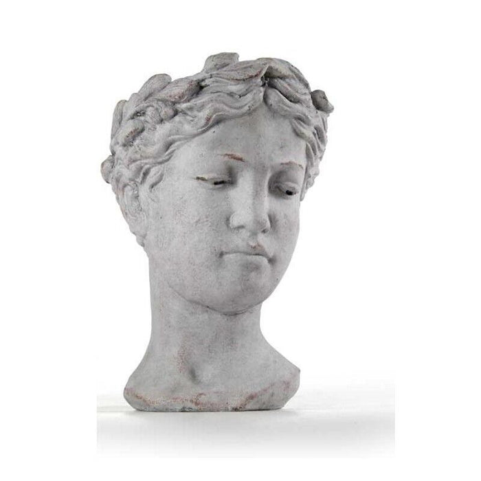 VASO TESTA DI MORO A DONNA 19X18X27 CM IN COLORE BIANCO