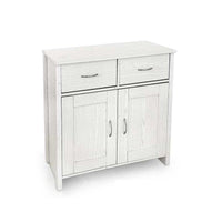 MOBILE DA ARREDO CON 2 CASSETTI E 2 ANTE 79X35X80CM IN COLORE BIANCO