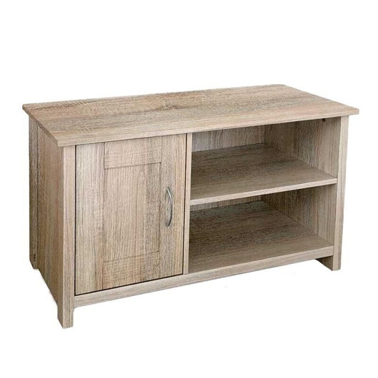 MOBILE BASSO DA ARREDO CON ANTA E 2 VANI APERTI 90X39X50CM COLORE ROVERE