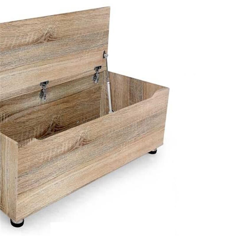 PANCA CONTENITORE REALIZZATA IN LEGNO100X40X35 CM COLORE ROVERE