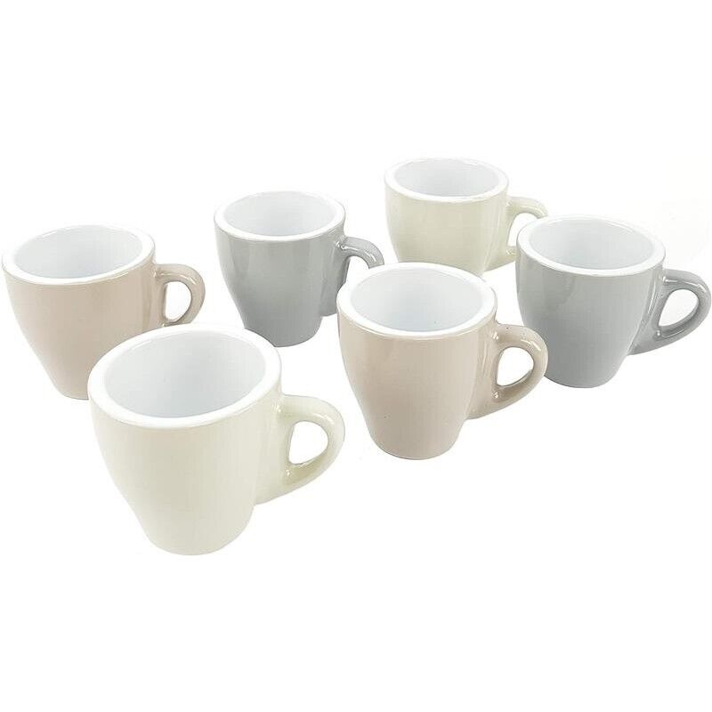 SET 6 TAZZINE TAZZE DA CAFFÈ IN CERAMICA