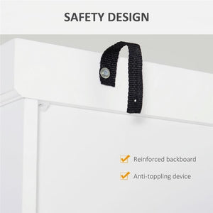 MOBILE CUCINA CON ARMADIETTO SUPERIORE IN LEGNO METALLO 76X40.5X184CM BIANCO