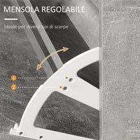 MOBILE GUARDAROBA CON SPECCHIO APPENDIABITI E SCARPIERA 90X22X116 CM GRIGIO