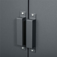 MOBILETTO MULTIUSO A 2 ANTE STILE INDUSTRIAL 75X33X110 CM GRIGIO