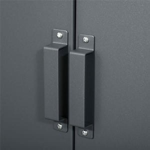 MOBILETTO MULTIUSO A 2 ANTE STILE INDUSTRIAL 75X33X110 CM GRIGIO