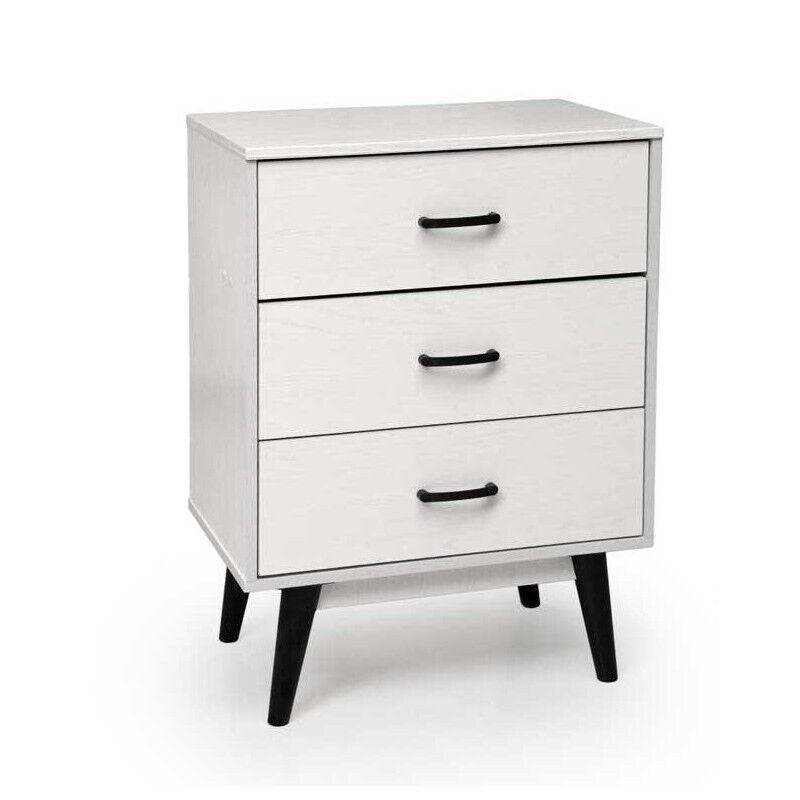 ARES CASSETTIERA A 3 CASSETTI IN LEGNO 60 X 40 X 80 CM COLORE BIANCO