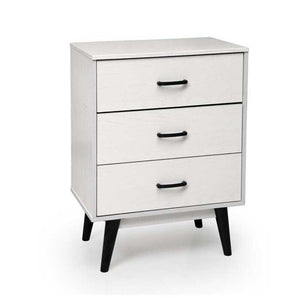 ARES CASSETTIERA A 3 CASSETTI IN LEGNO 60 X 40 X 80 CM COLORE BIANCO